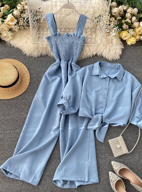 Fitaylor Summer Two Pieces Set Women Loose Short Sunscreen J