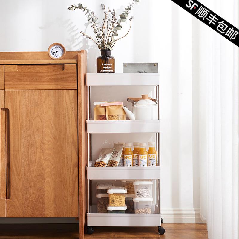 厂家直供卫生间厨房置物架可移动多层小推车落地缝隙置物收纳架