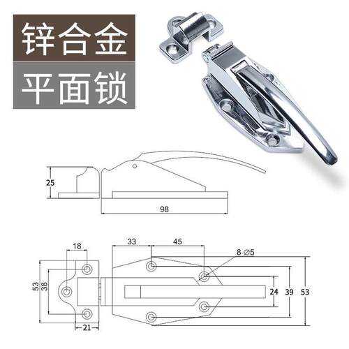 锌合金B01平面滚珠烤箱门把手设备烘干箱冷库门门锁拉手工业锁