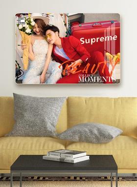 BC10韩式婚纱照挂墙相框结婚放大组合照片墙窄边无边框拉米娜水晶