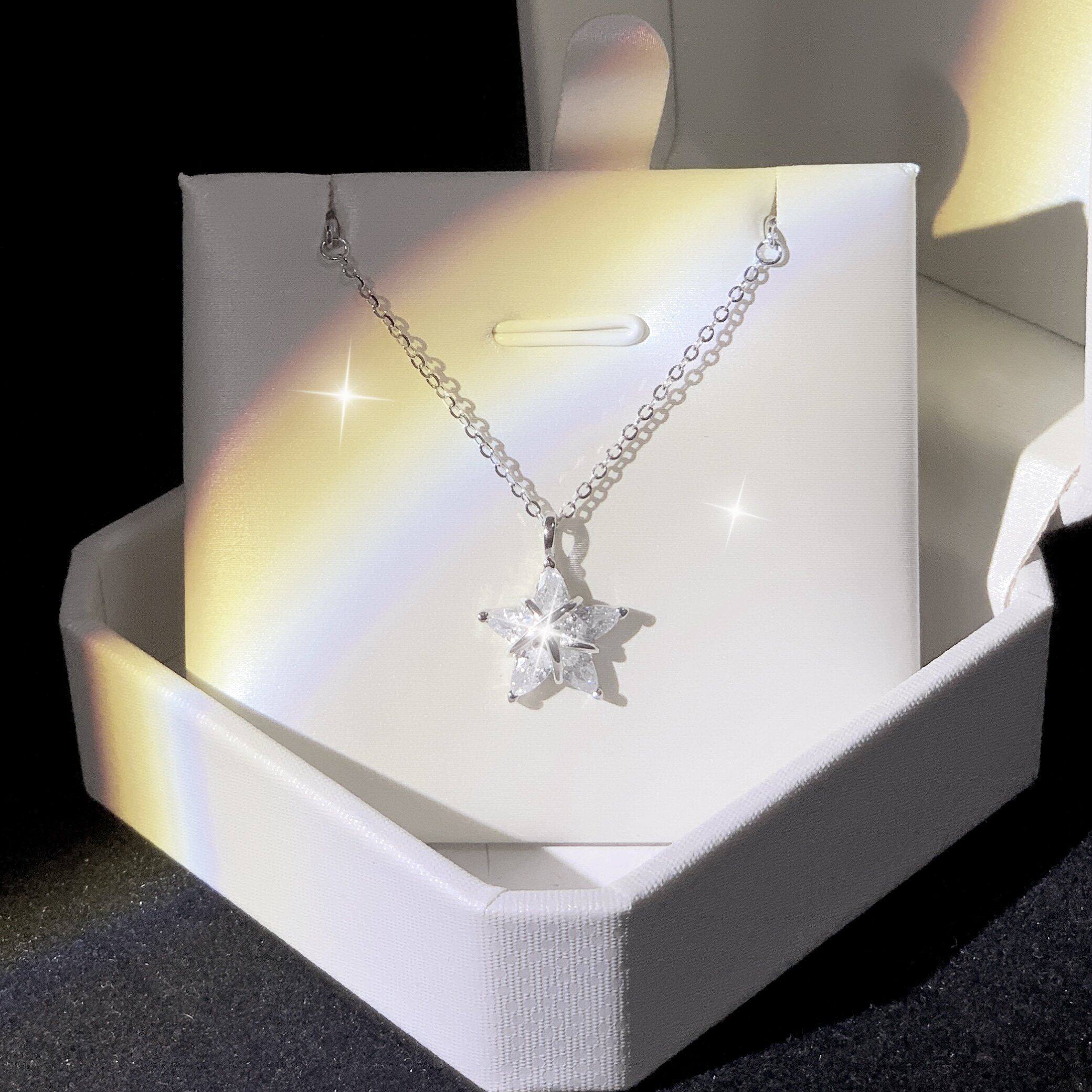 足银正品999纯银幸运星星项链女2026新款轻奢小众高级感 节日礼品