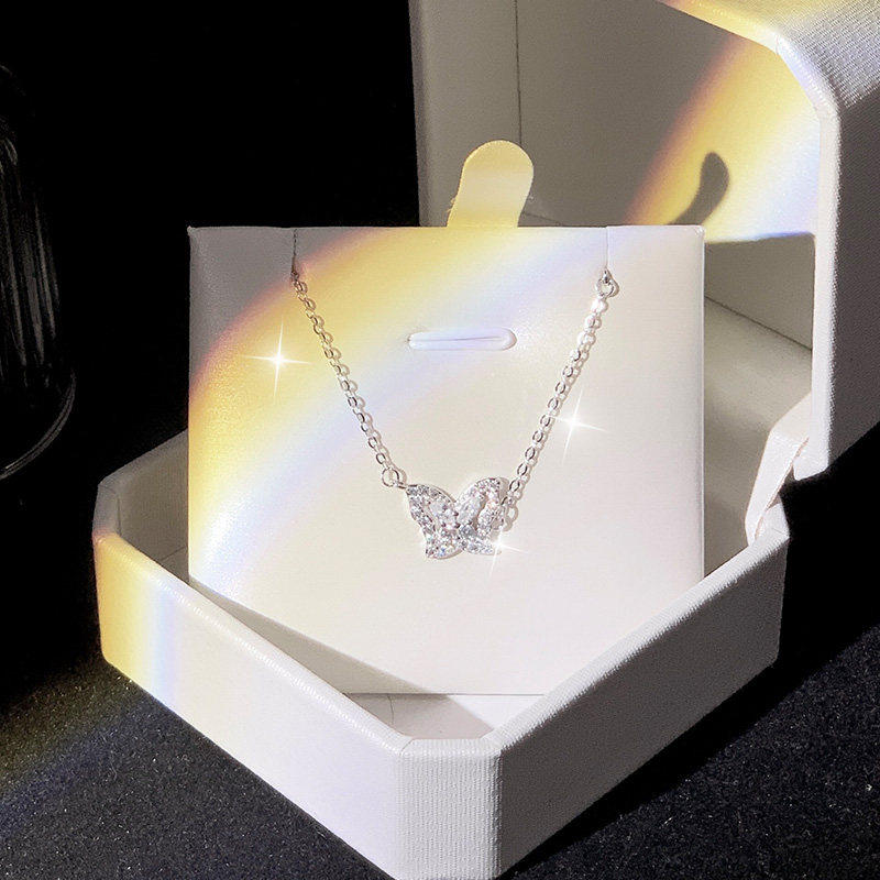 足银正品999纯银迷幻蝴蝶项链女2026新款轻奢小众高级感 节日礼品