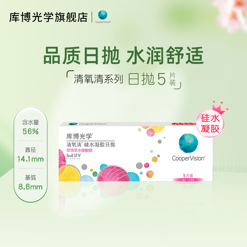 【U先】库博光学清氧清硅水凝胶日抛5片装