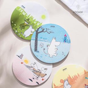 陶瓷软木锅垫隔热垫日式 严选商品姆明四季 卡通家用吸水垫子防滑