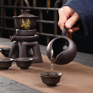 紫砂壶泡茶壶茶杯自动懒人茶具客户礼品 功夫茶具整套家用实用特价