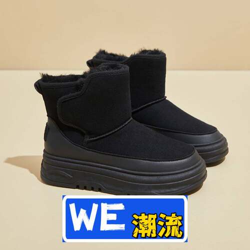 晋江合成鞋业运动鞋加绒高帮雪地靴女冬季新款学生韩版保暖休闲鞋