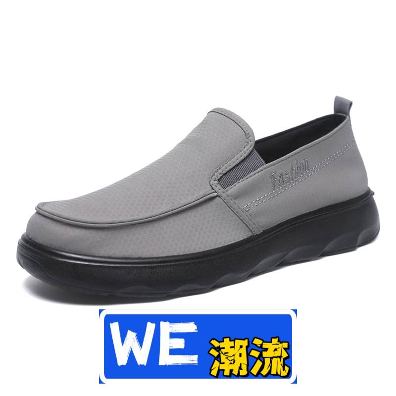 晋江雅旺鞋业款新款京布鞋透气男鞋软底爸爸鞋聚氨酯健步鞋遛弯鞋