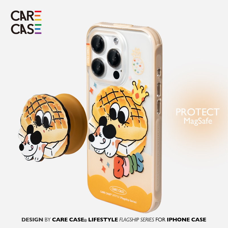 CARECASE菠萝包狗狗磁吸手机壳