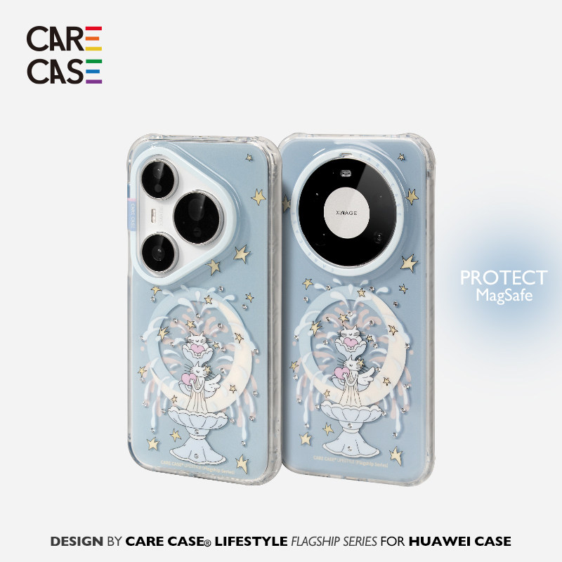 CARECASE钻石喷泉猫咪磁吸壳图片