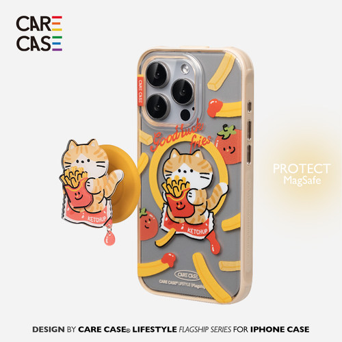 CARECASE薯条猫咪磁吸手机壳