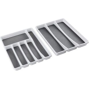 No-Slip Silverware Tray Organizer - Accommodates Different