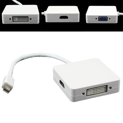 3 in 1 Mini DP Displayport to HDMI DVI VGA Adapter for MacBo
