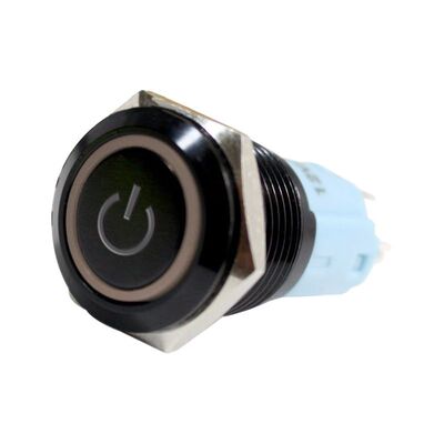 Red On Off LED 12V Latching Push Button Power Switch 16mm