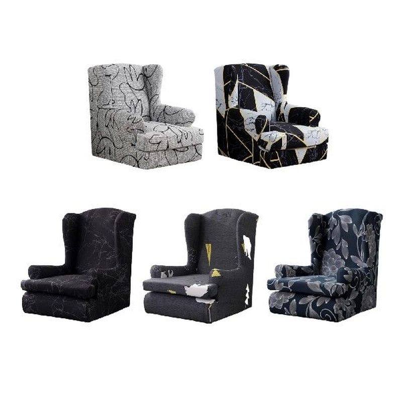 wing chair slipcovers printing pattern wingback armchair