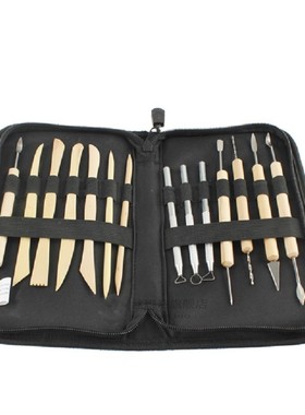 14 Pieces Wooden Metal Wax Pottery Clay Carving Modeling Too