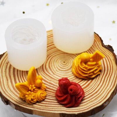 Strawberry Rabbit Silicone Candle Mold Making Soap Mold