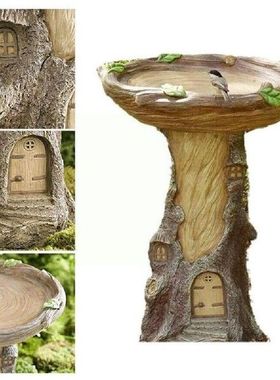 Resin Raccoon Birdbath Polyresin Antique Garden Bird Bath