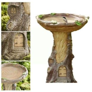Resin Raccoon Birdbath Polyresin Antique Garden Bird Bath