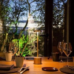 Cordless Table Lamp LED Metal USB Rechargeable 2-Levels