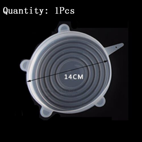 6pcs Fruit Food Saran Wrap Stretch Vacuum Silicon Cover Kitc