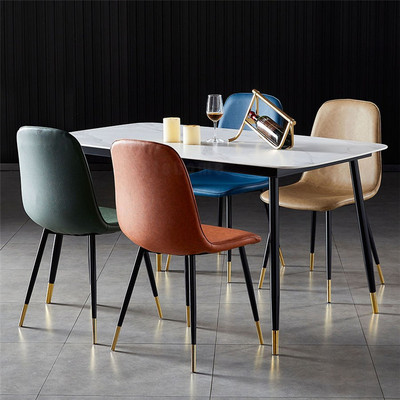 Nordic Dining Chairs  Restaurant White Leather Dining Chair