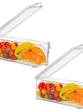 Fridge Organiser Set 2 Pieces Stackable With Lid Fridge