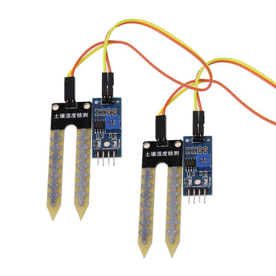 2pcs Soil Detection Sensor 3 V-5V Hygrometer With Wires Modu