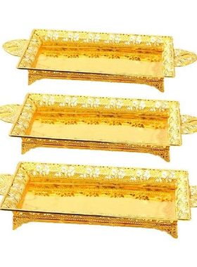 Nordic Style Gold Serving Tray Fruit Plate Platter Makeup