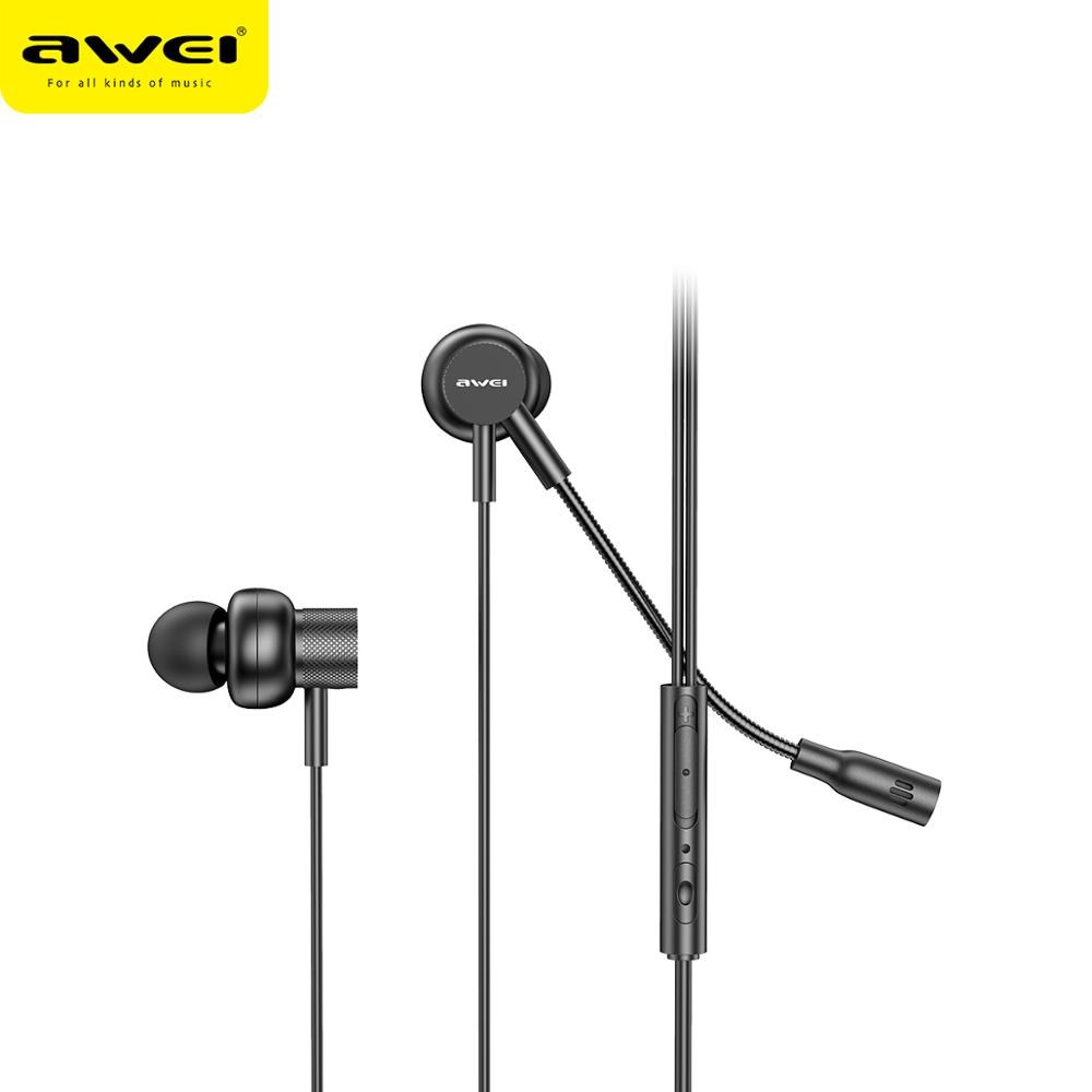 AWEI New ES 180i In ear Gaming Earphones 3.5mm Plug With Mi