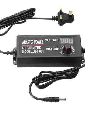 UK Plug 9-24V 3A 72W AC/DC Adapter Display Adajustable Power