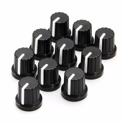 10pcs Potentiometer Knob Caps For 6mm Shaft Hole Volume Cont