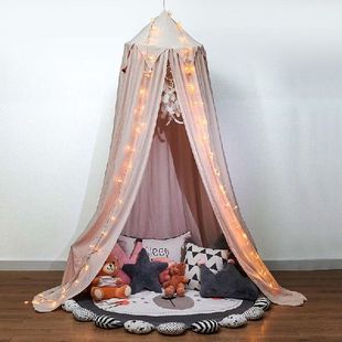Nordic Mosquito Net Canopy Kids Baby Pink Princess Bedding