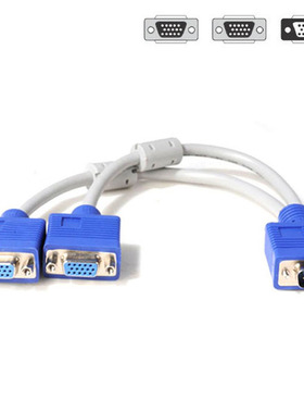 Best selling male VGA To 2 female VGA SVGA Monitor Y Splitte