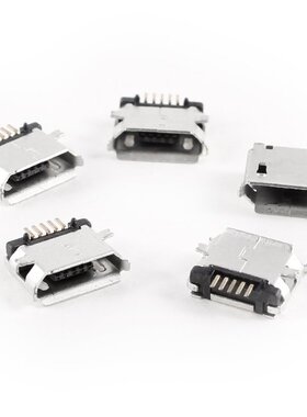 5 Pcs Micro USB Type B Female Socket 180 Degree 5-Pin SMD SM