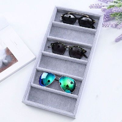 Velvet 6Grids Sunglasses Display Box Jewelery Display