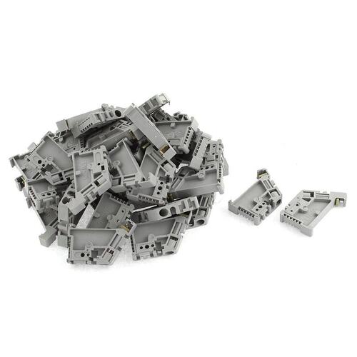 50Pcs 35mm DIN Rail Terminal Block End Stopper Mounting Clip