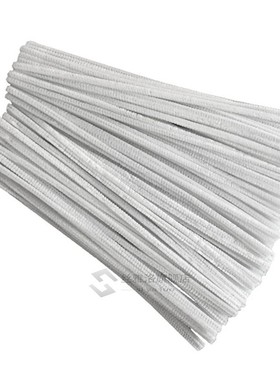 white 100 Pcs 30cm creation pipe cleaners Plush  Pipe Cleane