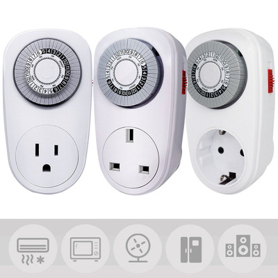 24 Hours Mini Timer Switch 250V Energy Saver EU/US/UK Plug