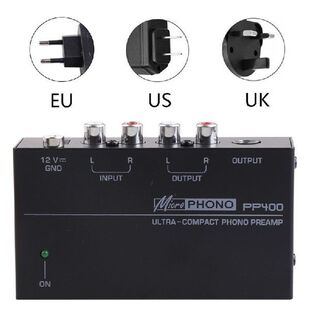 EU/UK/US Plug Ultra-Compact Phono Preamp Preamplifier with