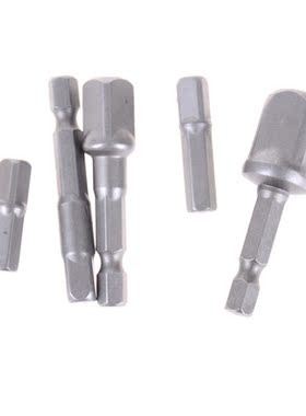 5Pcs Socket Adapte Bits Set Hex Drill Nut Driver Power Shank