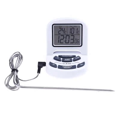 Timer Thermometer LCD Probe Meat BBQ Grill Kitchen Food Cook