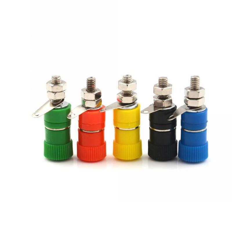 4pcs/lot 4mm Binding Post Banana Plug Jack Mount Terminal Bl