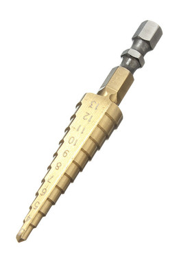 11 Steps Titanium Coated Drill Bit HSS 1/4 inch Hex Shank St