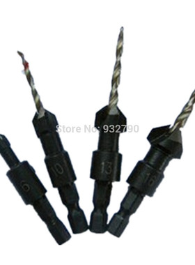 4pcs Tapered Drill Countersink Set Change Hex Shank counters
