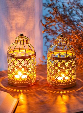 Hot 6 Pcs Small Metal Tealight Candle Holder Hanging