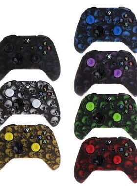 Skull Pattern Silicone Protective Skin Case Gamepad Cover+2