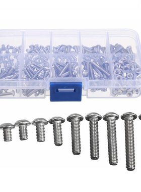 340pcs M3 A2 Hex Screw Set Nuts Bolt Cap Socket Assortment K