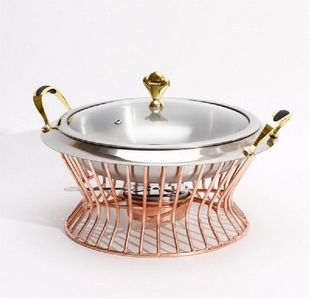 Stainless Steel Hot pot Set Mini Hotpot Holder Glass Lid