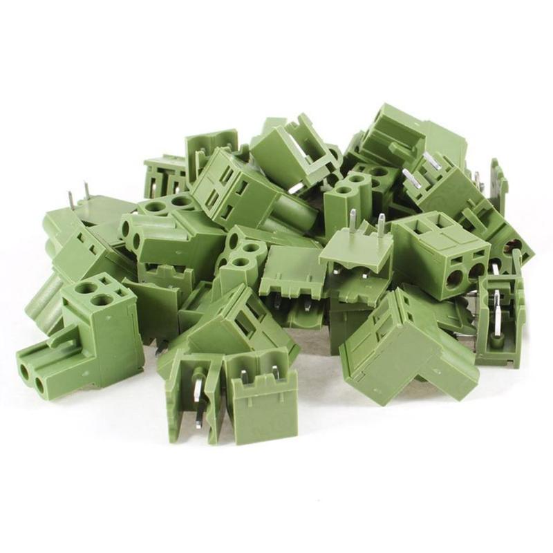 20 Pcs AC 300V 10A 5.08mm Pitch 2 Pin Screw Pluggable Termin