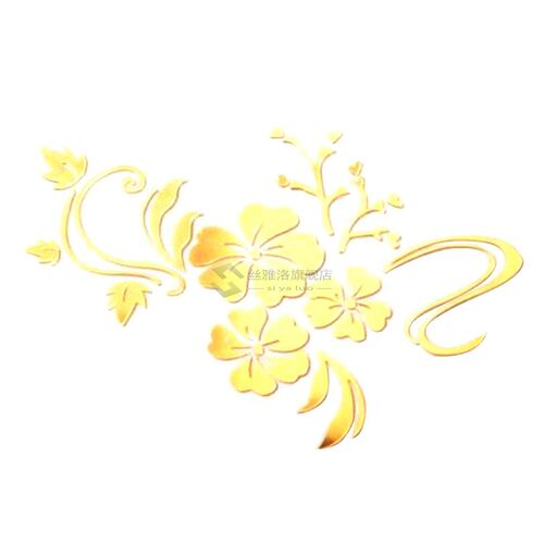 Exquisite Flower 3D Mirror Wall ers Removable Decal Art Mura